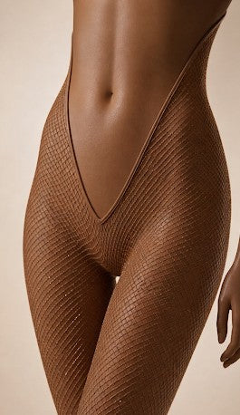 Glitter - Super High Waist Fishnets
